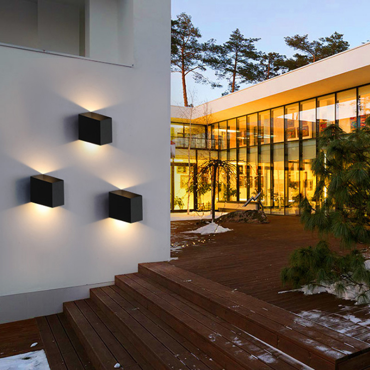 6W 12W nieuwe COB Led wandlamp waterdichte buiten op en neer tuinverlichting met fabrieksprijs minimalistisch en modern IP65