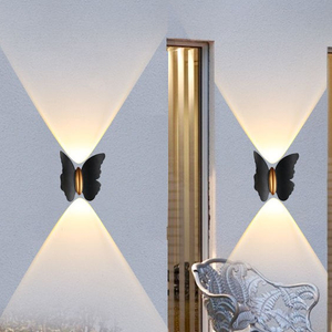 6W LED-wandlamp vlindervormige buitenwandlamp IP65 waterdichte wandlamp voor tuindecoratie gangpad beugellicht