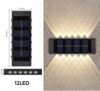  6LED op en neer zonne-wandlamp buitendecoratie tuin binnenplaats huis wandlamp waterdichte lichtgevende buitenartikelen