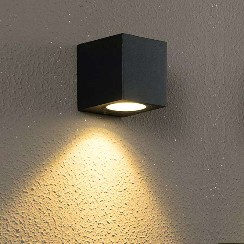 5W vierkante enkele kop waterdichte wandlamp Unieke nachtlamp IP65 waterdichte wandlamp voor tuindecoratie