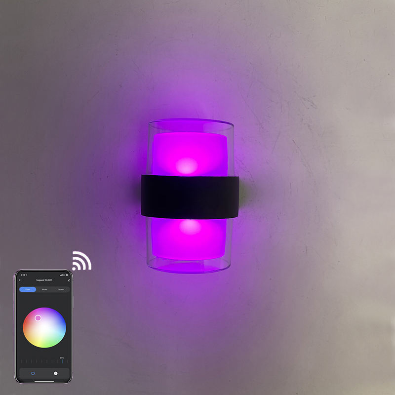 Tuya APP Smart light Acryl waterdichte wandlamp Ronde IP65 waterdichte kleurrijke modieuze decoratieve wandlamp