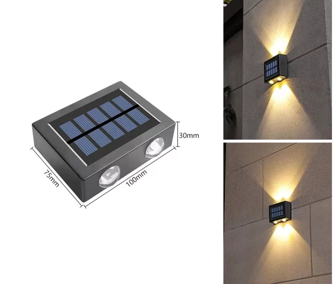 4LED op en neer zonne-wandlamp buitendecoratie tuin binnenplaats huis wandlamp waterdicht zonne-licht tuin
