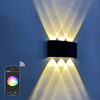 RGBW APP Controle Smart Light Boogvormige Outdoor Waterdichte Up en Down LED Smart Wandlamp Aluminium Moderne Wandkandelaar Verlichting Wandlamp