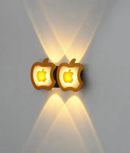 4W Outdoor Waterdichte Wandlamp Apple Patroon Decoratieve Lamp Led Nachtlampje Wandkandelaar Moderne Up En Down Wandlamp Tuin