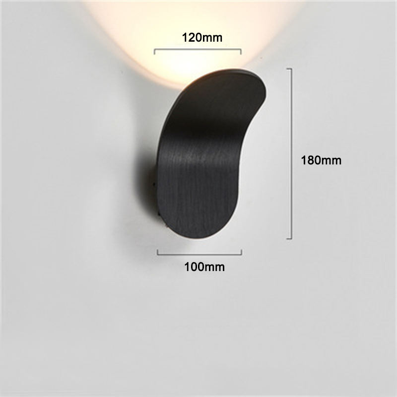 5W LED Indoor Wandlamp Hoge kwaliteit Nachtlampje Bruin Zwart Wit Grijs Shell Behuizing Moderne LED Wandlamp