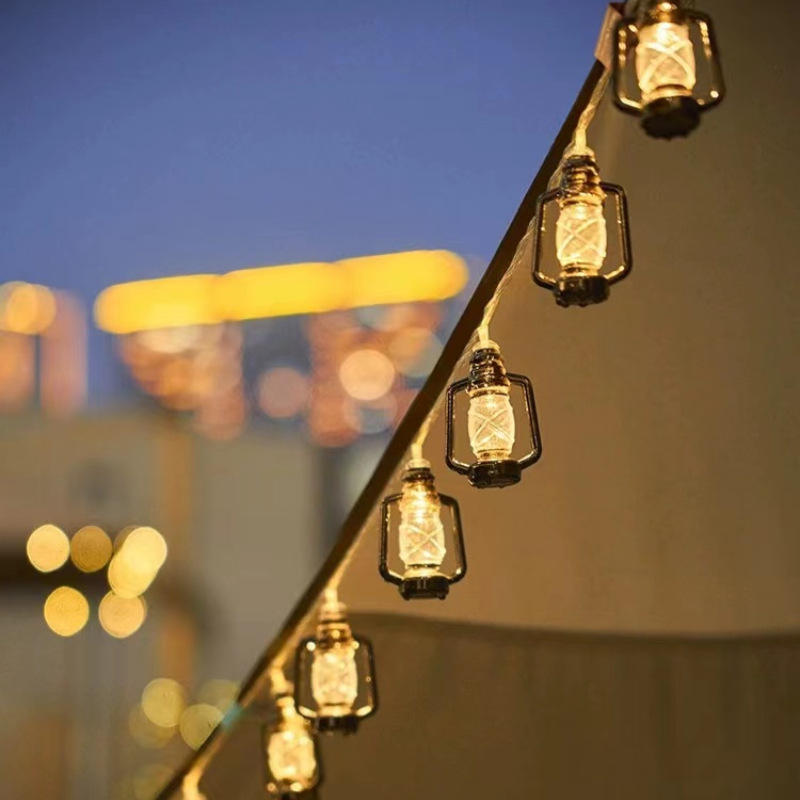 1M 10LED LED String Lights Fairy Ball Lights LED Outdoor Camping Chain Festival Vakantie Outdoor Decor Batterij Lamp Kerstmis