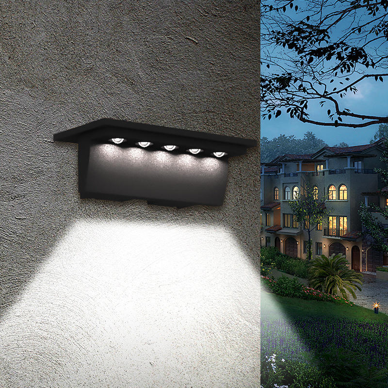 Solar Light Waterdichte Intelligente Lichtregeling Outdoor Zonlicht Lamp voor Tuin Straat Landschap Balkon Decor Solar Wandlamp