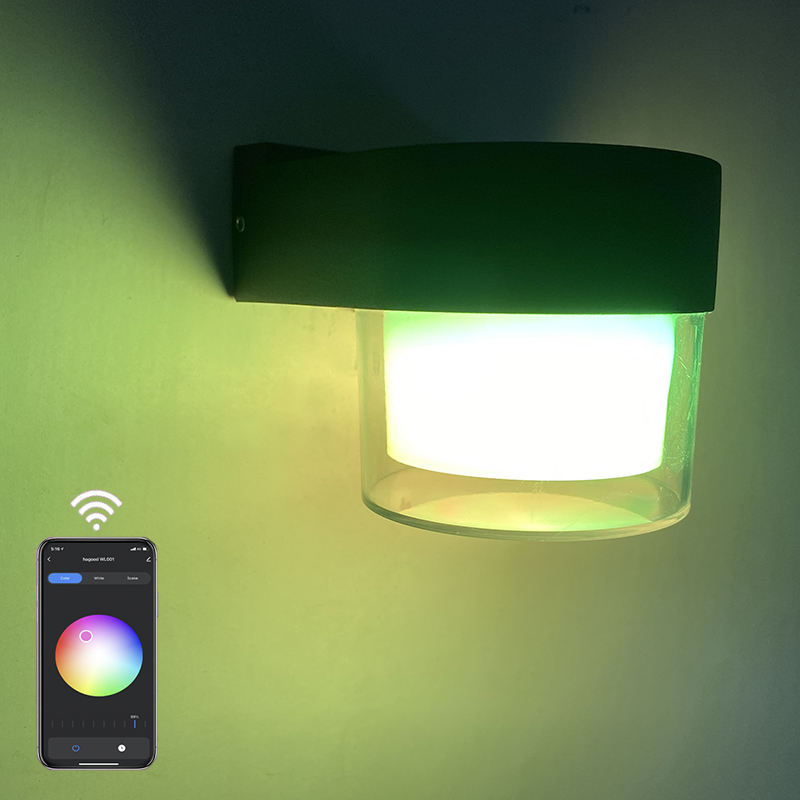 2023 Tuya APP Controle LED Intelligente Wandlamp IP65 Waterdichte Kleurrijke Modieuze Decoratieve Wandlamp