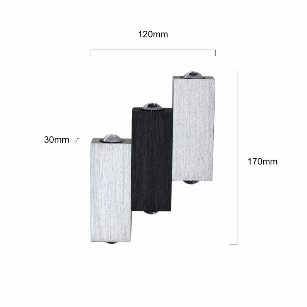 6W ZILVER Decoratief ledlicht Nieuwe trapwandlamp voor buiten en nachtlampje voor buiten Wandlampen voor thuis