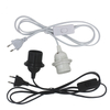 AU EU US plug 1.8 m Netsnoer Kabel E27 volledige tand lamphouder Base met 303 schakelaar draad voor Hanger LED Lamp