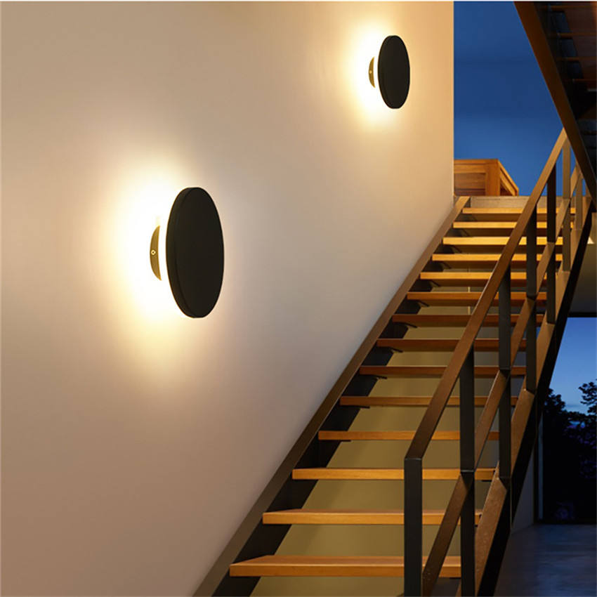 Zonsverduistering wandlamp ronde en vierkante schelp lamp buiten schansen nordic indoor voor gang gangpad wandlamp moderne decora lampen interieur wandlampen