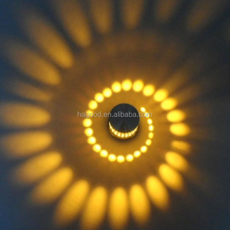Best verkopende 3W AC85 ~ 265V aluminium wandkandelaar binnendecoratielamp RGB-wandlamp met controller