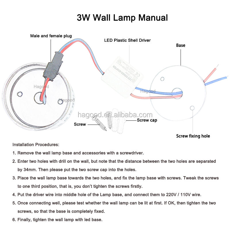 Best verkopende 3W AC85 ~ 265V aluminium wandkandelaar binnendecoratielamp RGB-wandlamp met controller