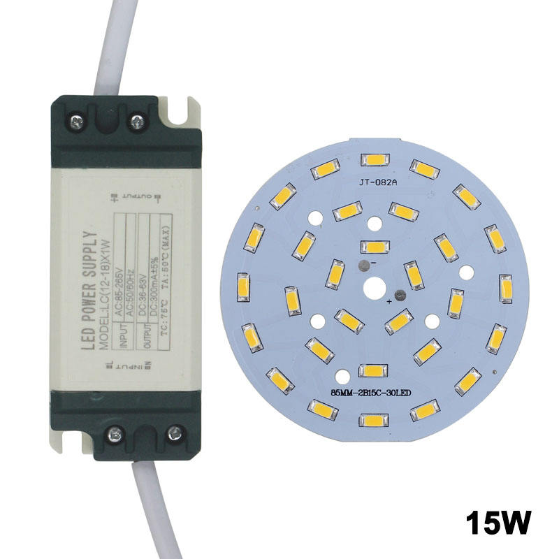 7W SMD5730 Light-emitting diode chip+plastic shell LED driver voeding voor LED plafondlamp