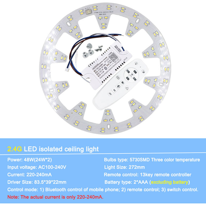 Smart 2.4G vervangende lichtbron oppervlak voor afstandsbediening kroonluchter plafond led-down light Plafondlamp controller
