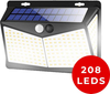 Solar buitenlamp met bewegingssensor Solar wandlamp 208 LED waterdichte tuinverlichting met sensor voor buiten