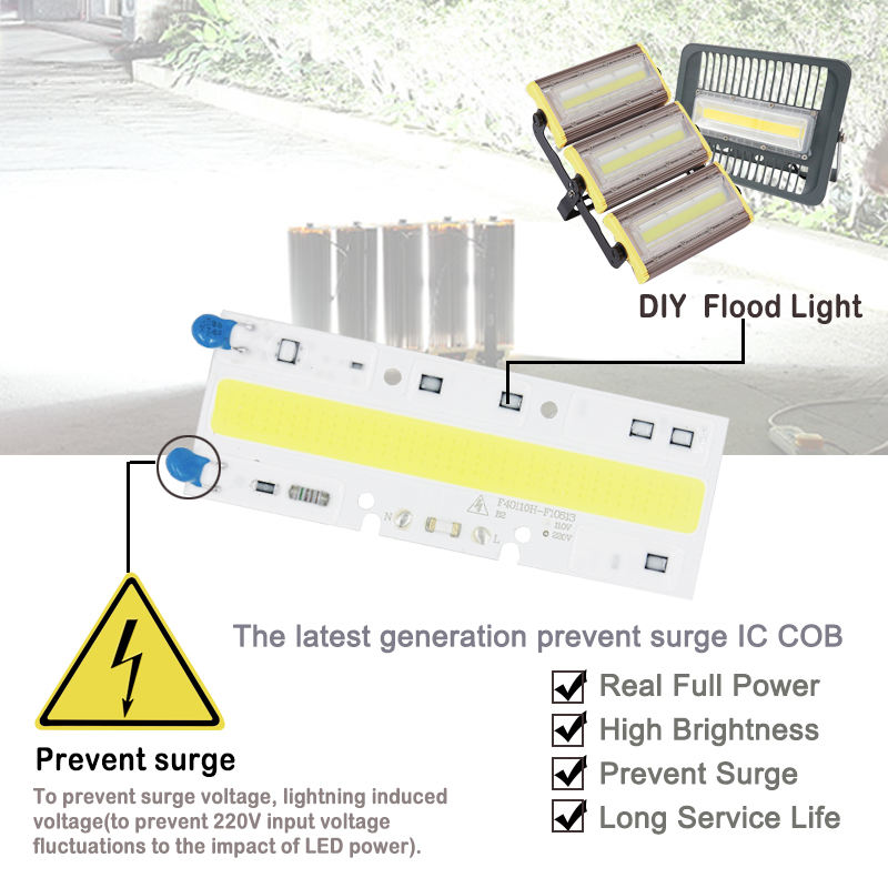 Led Cob Licht Chip 30W 50W 70W 100W 150W Led Lamp Chip 220V Input smart Ic Led Driver Voor Diy Led Schijnwerper