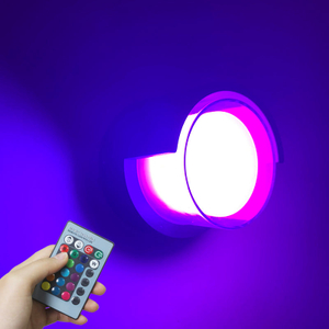 Waterdichte Acryl Art Deco Muur Led Licht Buitenverlichting Wandkandelaar RGB Led Wandlampen met Afstandsbediening Wandlamp
