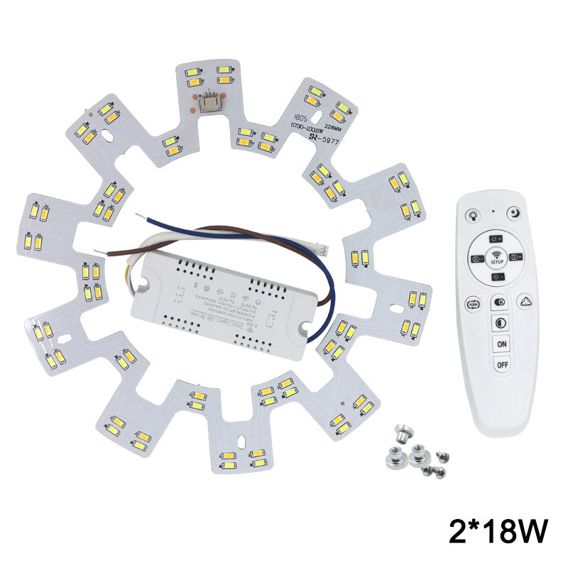 Smart 2.4G Plafond Kroonluchter Led 5730 Smd Chip Vervanging Lichtbron Oppervlak Met Afstandsbediening Voor Woonkamer keuken