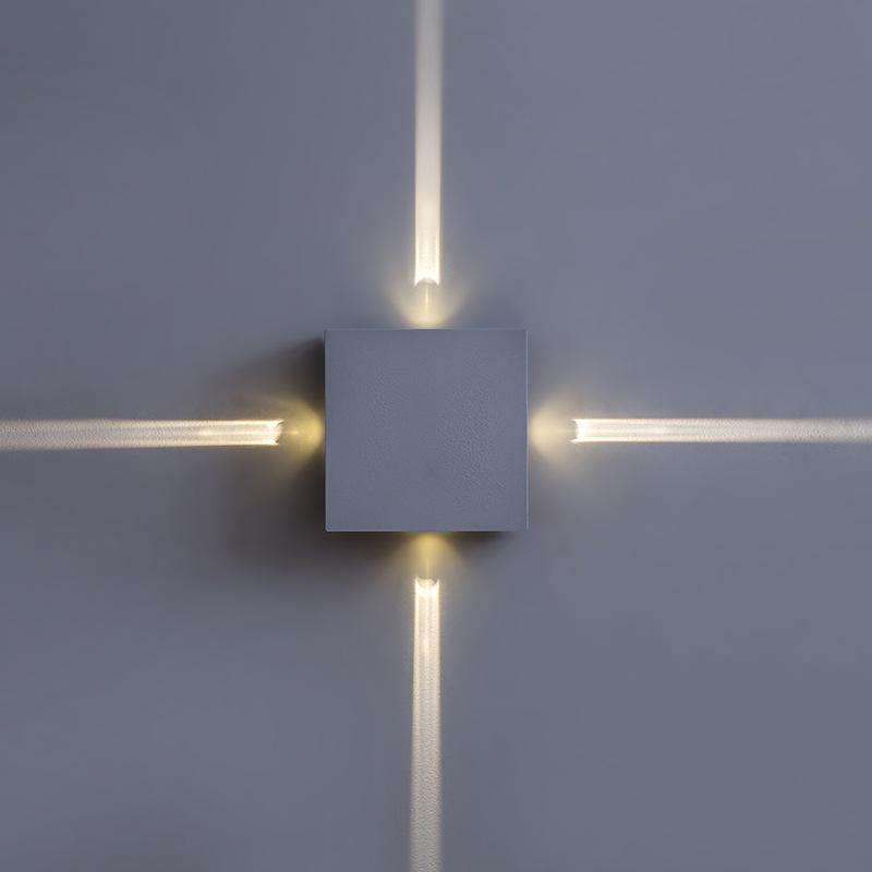 Hoge kwaliteit 4W vierkante Led kruis ster wandlamp indoor blaker verlichting trick light met fabrieksprijs