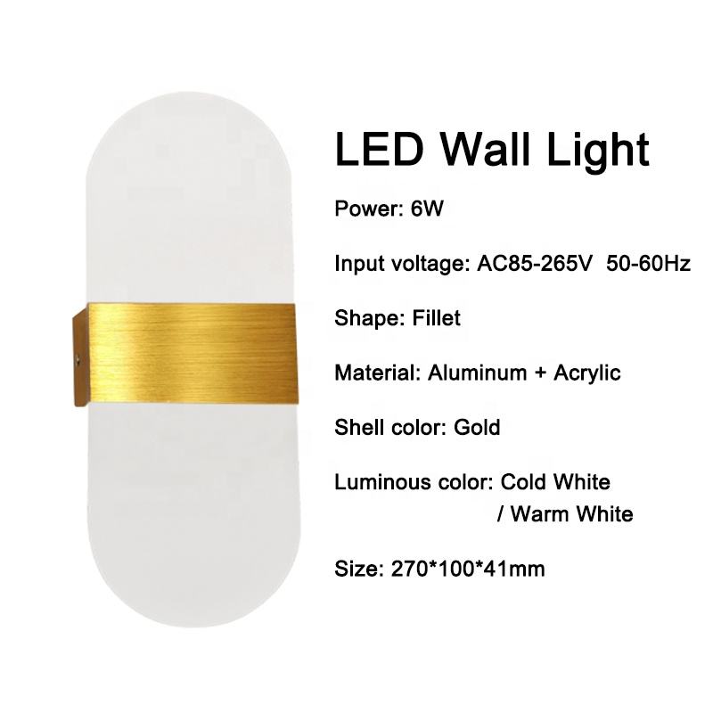 6W Moderne Eenvoud 6W LED Aluminium Verlichting Wandkandelaar Voor Indoor Bar Hotel Gang Home Decor LED wandlamp