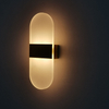 6W Ronde hoek Zwart Acryl wandlamp slaapkamer traplamp achtergrond wandlamp voor LED wandlamp hotel decoratie
