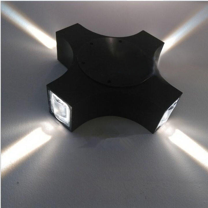 Nieuwe LED Outdoor Wandlamp 12W Cross Star 4 Zijden Verlichting Waterdicht IP65 Voor Tuindecoratie
