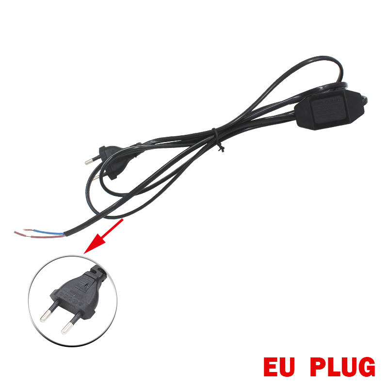 Dimbare 1.8 m EU/US Plug Licht Schakelen Ronde Schakelaar Snoer Kabel Plug Power voor LED Lampen lampenkap papier lichten ster lampen