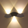 Lightess 3W LED wandlampen binnen Up en Down wandlamp van aluminium Hallamp wandverlichting zilver koel wit