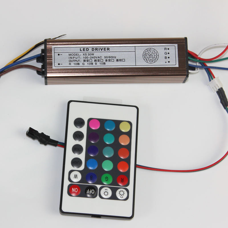 10-100W LED Driver AC85-265V DC25-38V Voeding Waterdichte IP66 Led Transformers + RGB Afstandsbediening voor Led Licht DIY