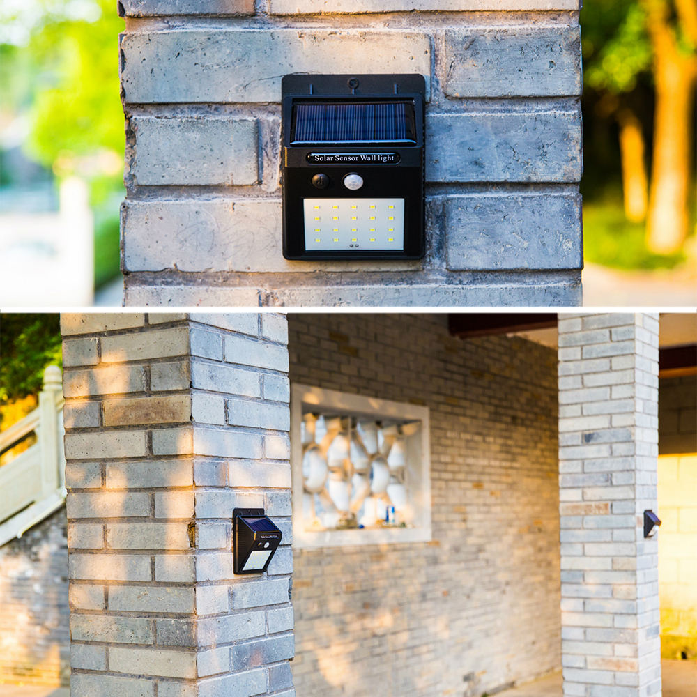LED Solar Power Light 20LED Wandmontage Licht PIR Bewegingssensor Outdoor Waterdichte zonne-energie 