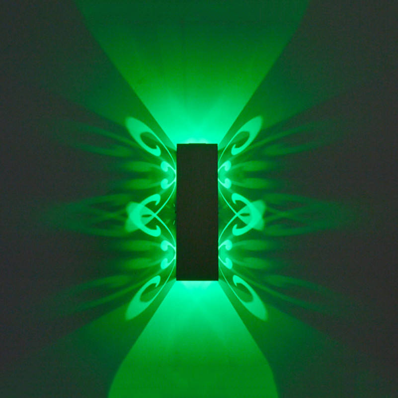 Hoogwaardige aluminium lamp 6W wandlamp voor binnen 2W vlinder