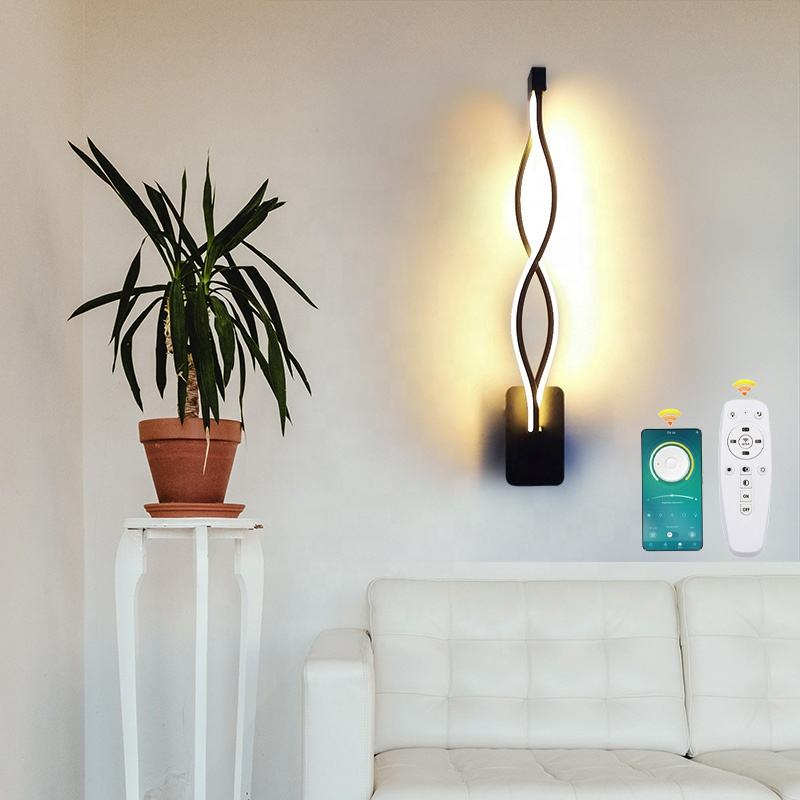 21W LED Wandspot Smart 2.4G Traploos dimmen Driekleurige binnenkamers Aluminium wandlamp met groothandelsprijs