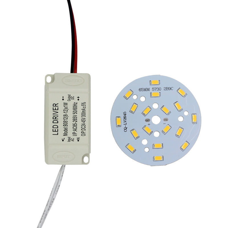 3W 5W 7W 9W 12W 15W 18W 24W SMD5730 Light-emitting diode chip + plastic omhulsel LED driver voeding voor LED plafondlamp