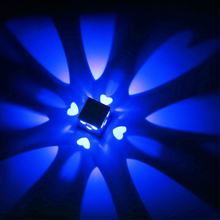 3W LED Liefde hart 3W RGB Afstandsbediening wandlamp voor Thuis Slaapkamer trap Foyer Decoratie Decorateur Schoonheidskamer