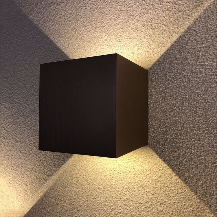Verstelbare IP65 waterdichte indoor & outdoor kubus cob led wandlamp woonkamer slaapkamer aluminium op en neer led tuin veranda licht