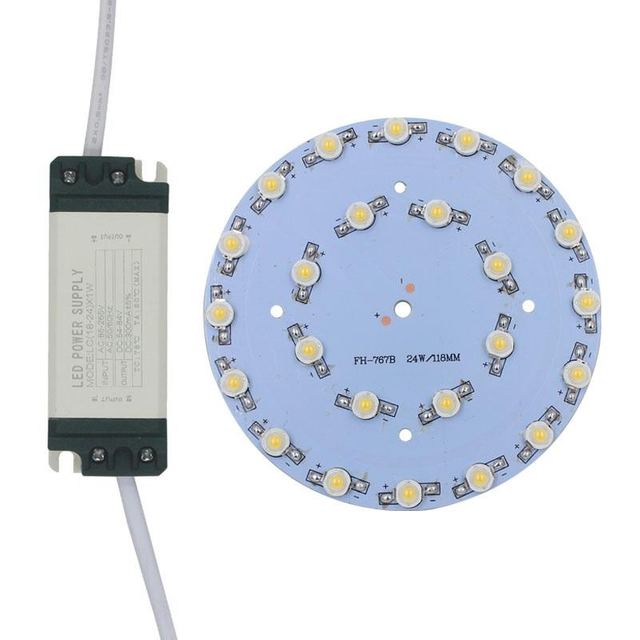 24W LED lamp spotlicht Star high power spaanplaat paneel LED plastic shell voeding driver