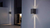 Buiten waterdichte Ip65 vierkante zwart wit 20w moderne led wandlampen voor tuin