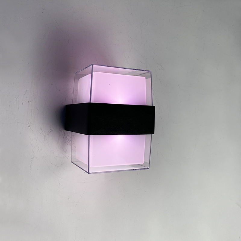 2023 Nieuwe Tuya Smart IP65 Wifi App Controlled AC85-265V Rgbcw Art Deco Moderne Plastic Tuin Waterdichte Led Outdoor Wandlamp