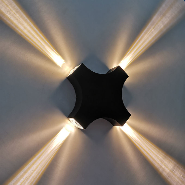 4W 12W Wandgemonteerde moderne design waterdichte buitenlamp up down loft RGB afstandsbediening LED wandlampen wandlamp