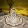 Amazon Luxe Acryl Moderne Transparante Led Touch Control Kristal Nachtkastje Lamp Licht Oplaadbaar Romantisch Diner Licht