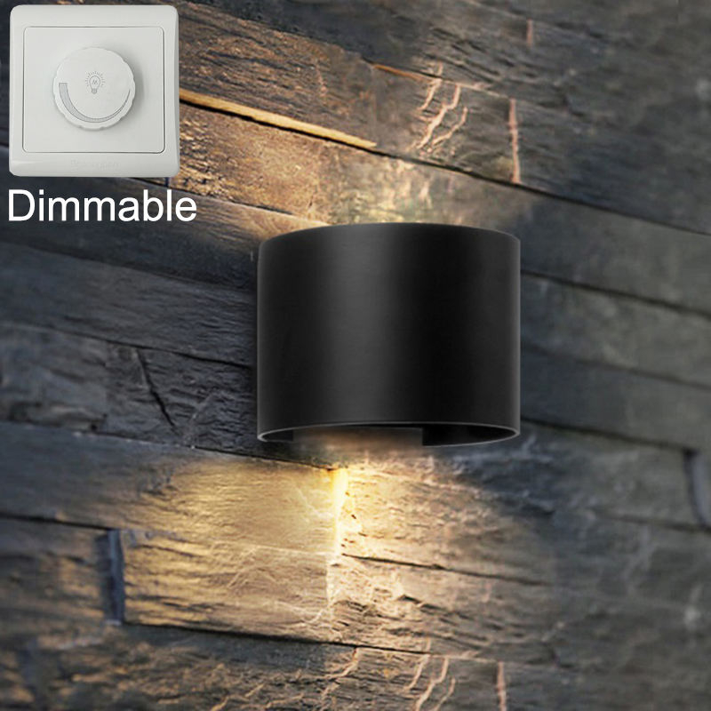 Hagood nieuwe halve cirkel waterdichte wandlamp 6W led wandkandelaar buitenverlichting waterdicht IP65 verstelbare verlichtingshoek