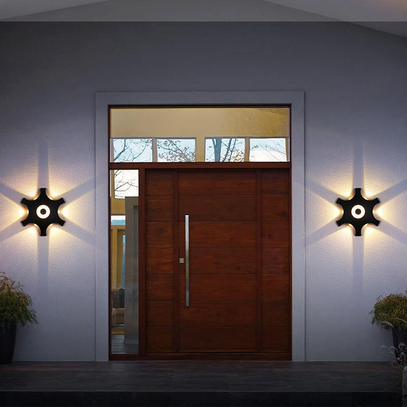 2023 Led Wandlamp Aluminium Outdoor IP65 Waterdicht Up Down Wandlamp Voor Thuis Trap Slaapkamer Nachtkastje Badkamer Gang verlichting