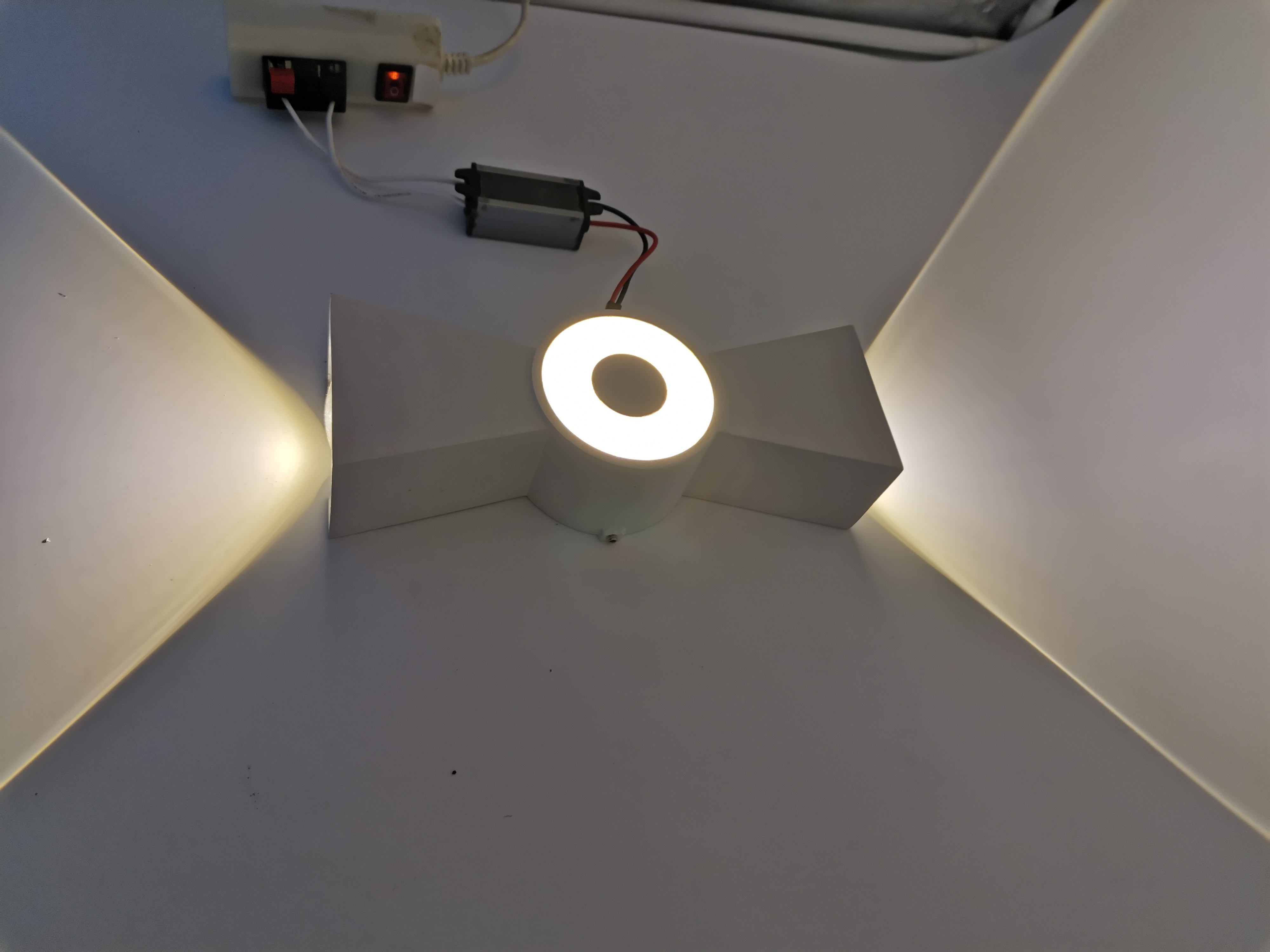 6W Outdoor Waterdichte chinese knoop vorm Wandlamp COB chip up en down blaker Aluminium ip65 Wandlamp vierkante veranda Tuin