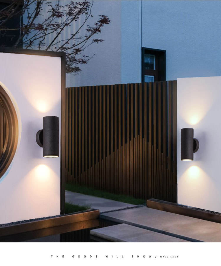 6W 12W COB Up Down Waterdichte IP65 Veranda Lamp Dual-Head Outdoor Cilinder Indoor Balkon Armatuur led Wandlamp Wandlamp