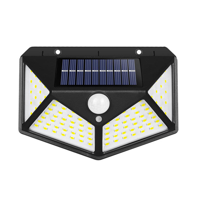 100 LED Solar Wandlampen Outdoor Solar Lamp PIR Bewegingssensor Zonne-energie Zonlicht Straatlantaarn voor Tuinverlichting