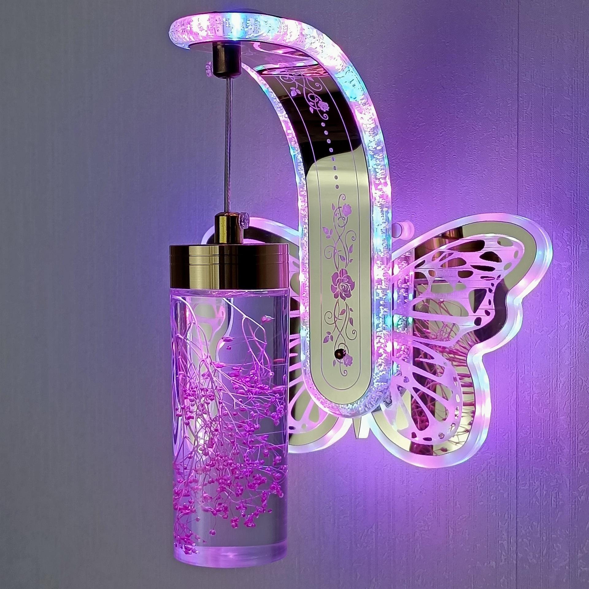Nieuwe Nachtkastje Led Wandlamp Slaapkamer Hotel Eenvoudige Badkamer Lichten Moderne Creatieve True Flower Amber led Wandlamp