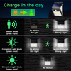 Smart Solar LED Outdoor Waterdicht Op en neer Lichtgevende verlichting Tuindecoratie Zonne-verlichting Trappen Hek Zonlichtlamp