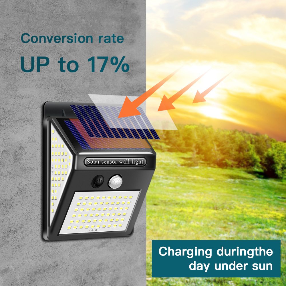 Smart Solar LED Outdoor Waterdicht Op en neer Lichtgevende verlichting Tuindecoratie Zonne-verlichting Trappen Hek Zonlichtlamp