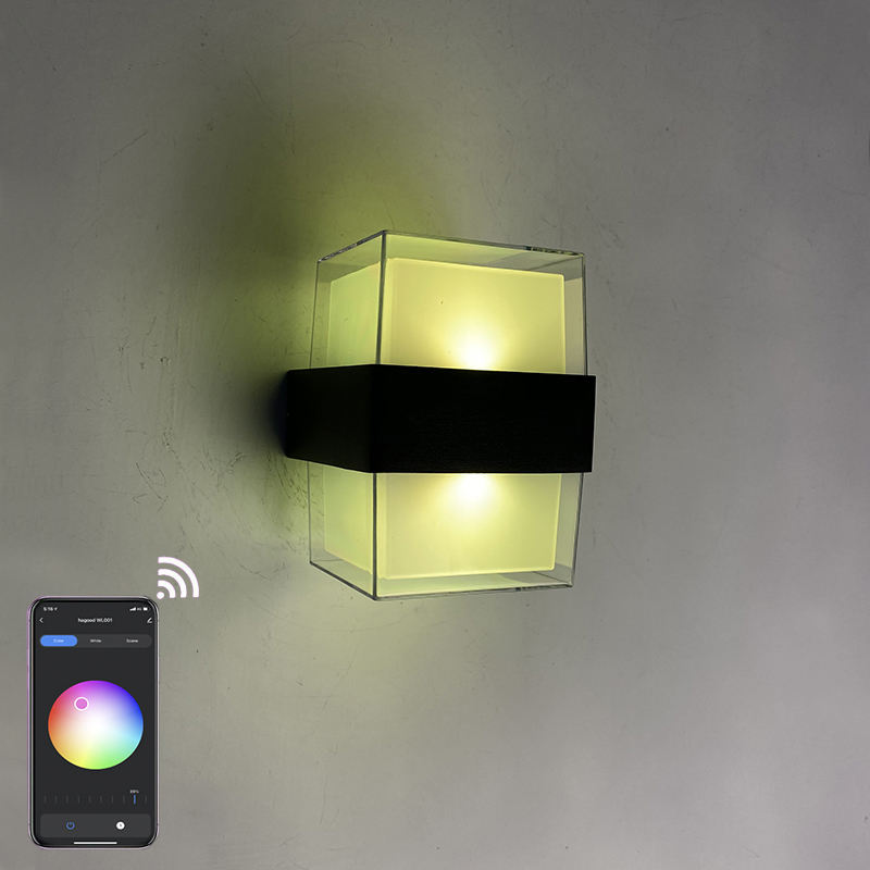 2023 intelligente wandlamp LED intelligente wandlamp IP65 waterdichte kleurrijke modieuze decoratieve wandlamp Tuya